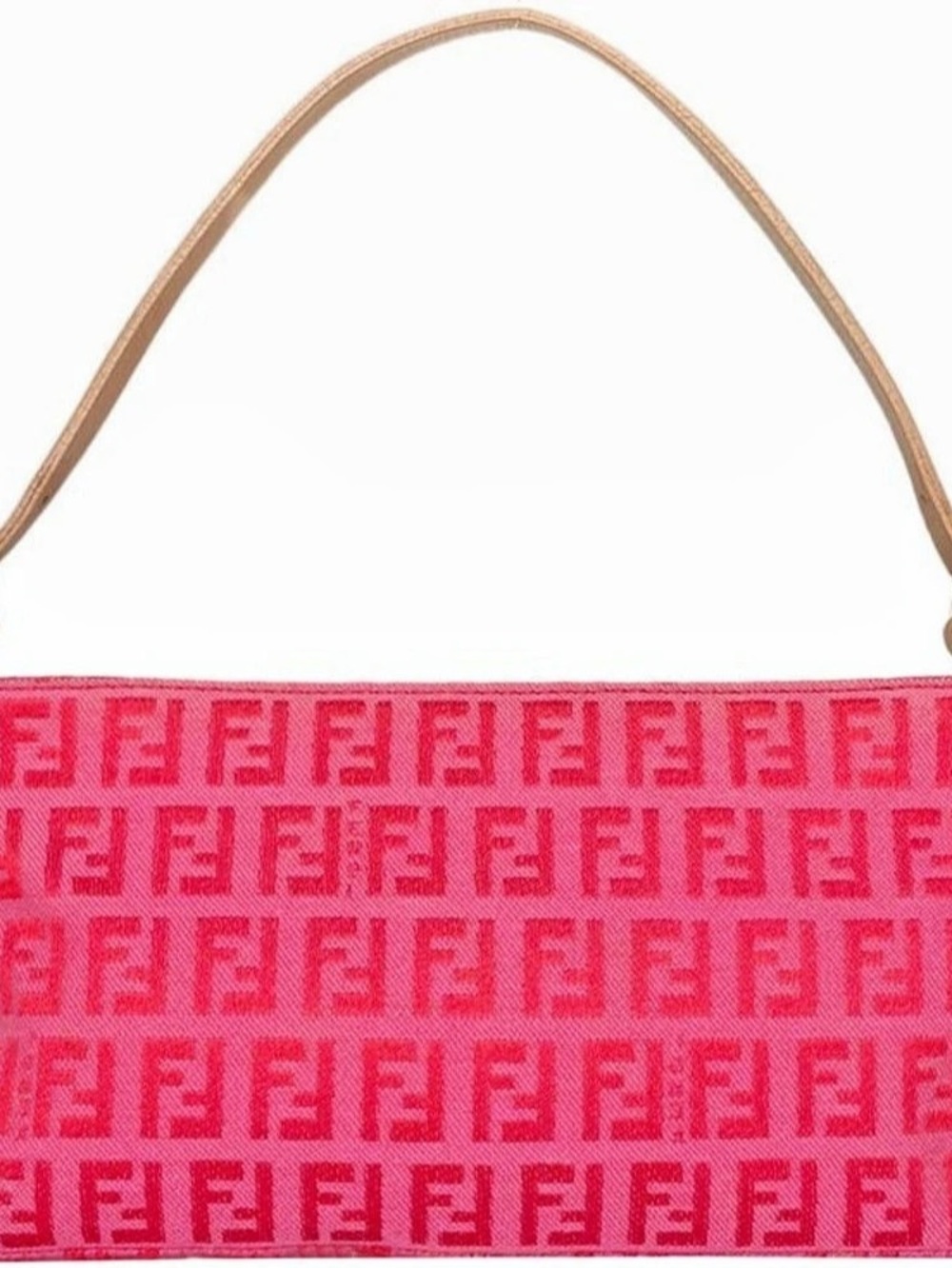 Vintage Fendi Monogram Shoulder Bag (Pink & Red)